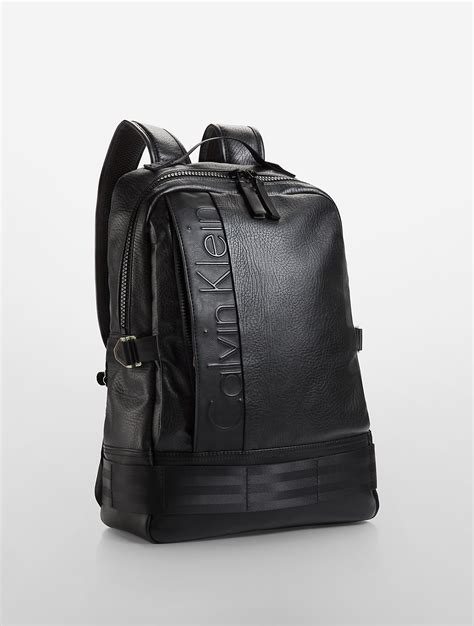 calvin klein leather backpack men